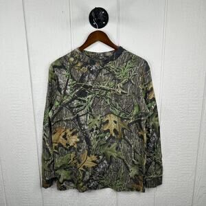 Vintage 90’s Forest Camo Jerzees Longsleeve Tee Size Large